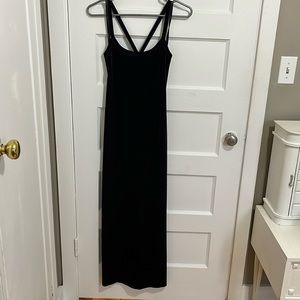 Dark purple velvet dress